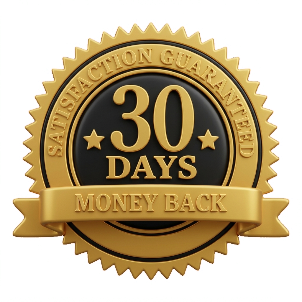 No risk: 100% money-back guarantee for the first 30 days.