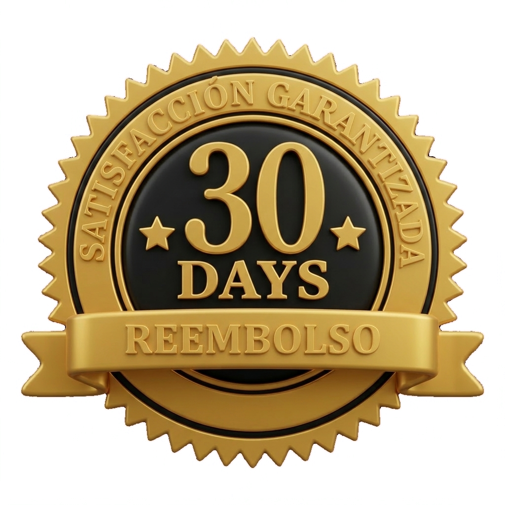 Sin riesgo: garantía de devolución del 100% del dinero durante los primeros 30 días.